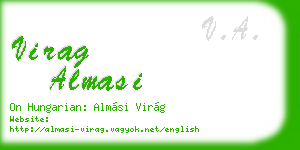 virag almasi business card